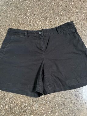 LOFT Original Black Classic Chino Shorts Size 10 Summer Spring Office Casual